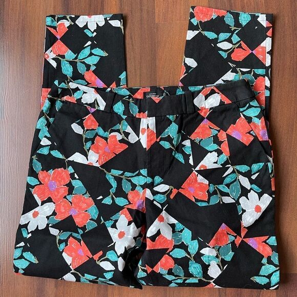 Kate Spade Saturday floral cropped cotton pants size 2 NEW - Picture 8 of 12